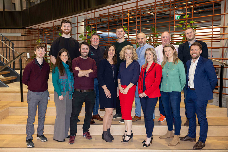 Participants at the EdTech Accelerator Pitch Day in Amazon Web Services (AWS) in Dublin.